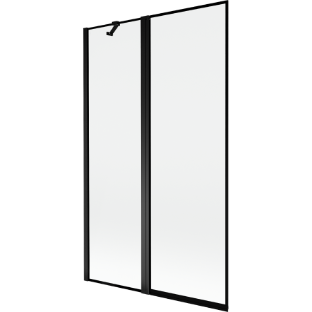 Mexen Mist Duschwand 2-flügelig links 110 x 150 cm, schwarzer Rahmen, schwarz - 8A9-110-011-70-70-L