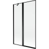 Mexen Mist 2-panel left shower screen 110 x 150 cm, black frame, black - 8A9-110-011-70-70-L