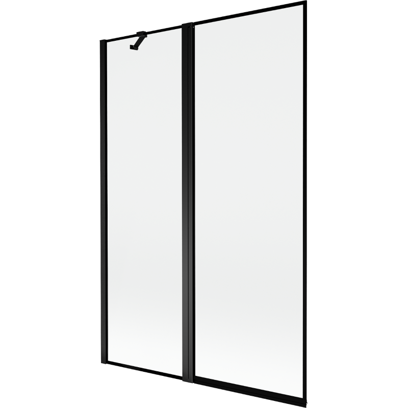 Mexen Mist 2-wing left shower screen 120 x 150 cm, black frame, black - 8A9-120-011-70-70-L