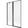Mexen Mist 2-wing left shower screen 120 x 150 cm, black frame, black - 8A9-120-011-70-70-L