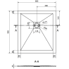 Mexen Stone+ composiet douchebak rechthoekig 90 x 80 cm, wit - 44108090