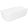 Mexen Silo free-standing corner right ribbed bath 170 x 80 cm, white, white overflow - 52891708000P-20