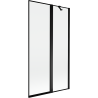 Mexen Mist pare-douche 2 volets droit 100 x 150 cm, cadre noir, noir - 8A9-100-011-70-70-P