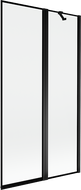 Mexen Mist badwand 2-delig rechts 100 x 150 cm, zwart frame, zwart - 8A9-100-011-70-70-P