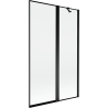 Mexen Mist 2-panel right shower screen 110 x 150 cm, black frame, black - 8A9-110-011-70-70-P