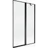 Mexen Mist paravento doccia a 2 ante destro 110 x 150 cm, cornice nera, nero - 8A9-110-011-70-70-P