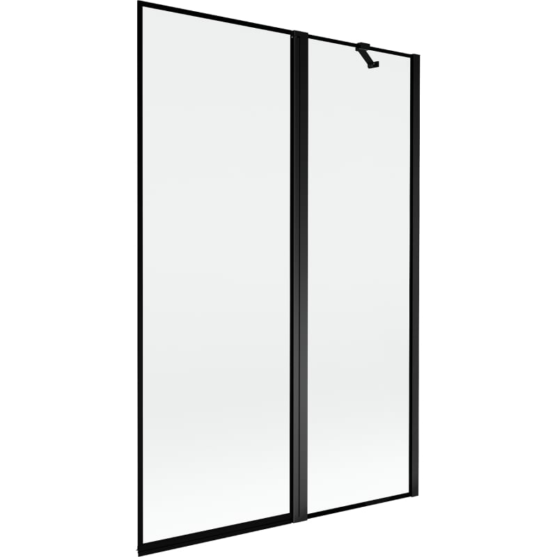 Mexen Mist parawan nawannowy 2-skrzydłowy prawy 120 x 150 cm, czarna ramka, czarny - 8A9-120-011-70-70-P