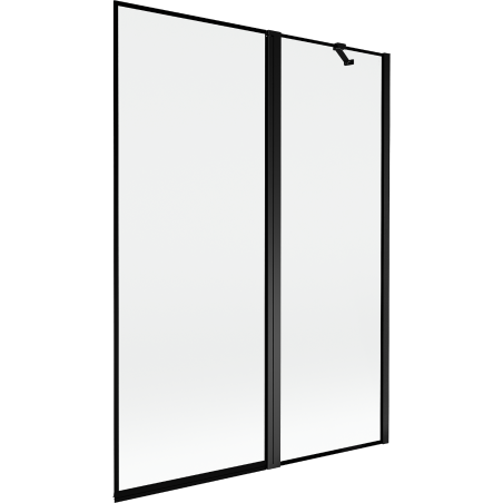 Mexen Mist parawan nawannowy 2-skrzydłowy prawy 130 x 150 cm, czarna ramka, czarny - 8A9-130-011-70-70-P