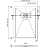 Mexen Stone+ rechteckige Komposit-Duschwanne 110 x 80 cm, weiß - 44108011