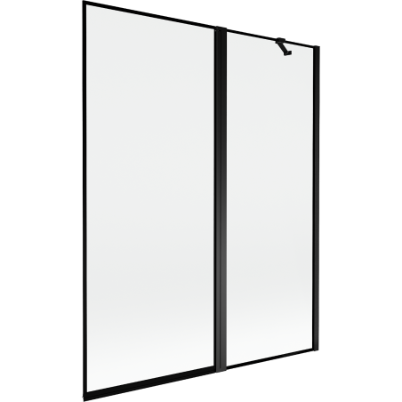 Mexen Mist 2-panel shower screen right 140 x 150 cm, black frame, black - 8A9-140-011-70-70-P