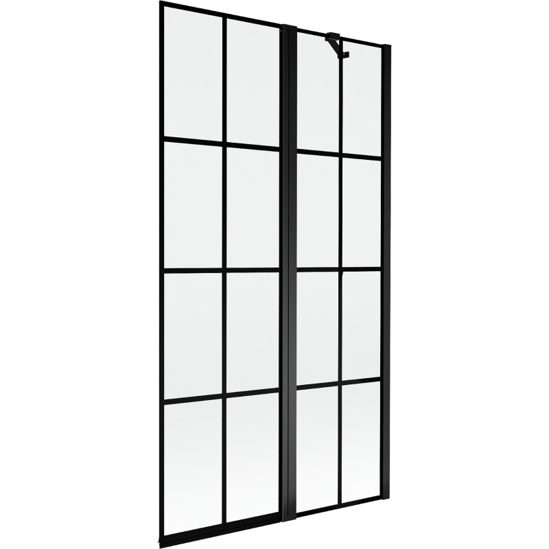 Mexen Mist tuš paravan s dva krila desni 100 x 150 cm, crna rešetka, crni - 8A9-100-011-70-77-P