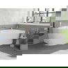 Mexen Silo vrijstaande hoekbadkuip rechts gegroefd 170 x 80 cm, wit, overloop goudkleurig - 52891708000P-50
