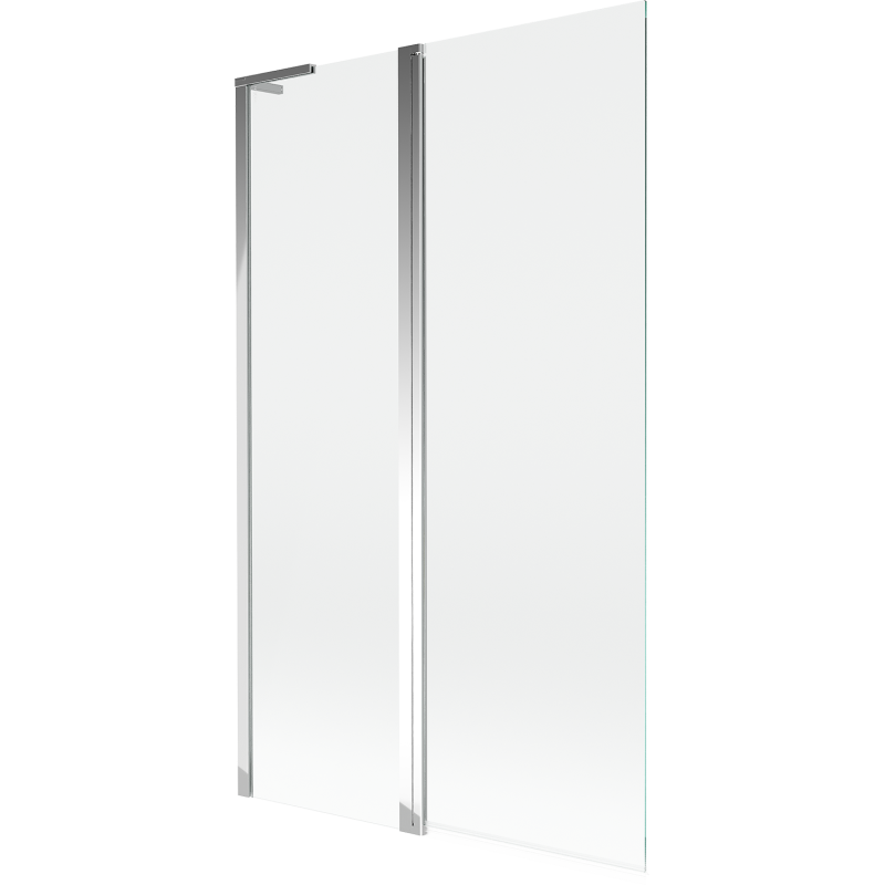 Mexen Mist L paratia da vasca da bagno a 2 ante 110 x 150 cm, trasparente, cromo - 8A9L-110-011-01-00