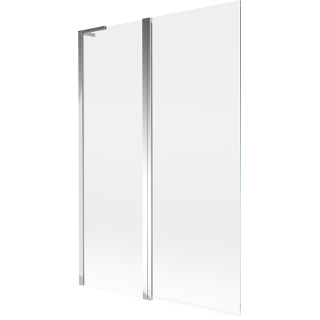 Mexen Mist L διπλή πτυσσόμενη καμπίνα μπάνιου 120 x 150 εκ., διάφανη, χρώμιο