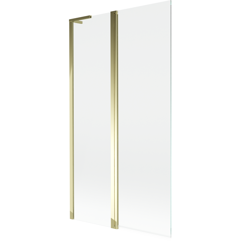 Mexen Mist L Duschwand 2-teilig 100 x 150 cm, transparent, gold - 8A9L-100-011-50-00