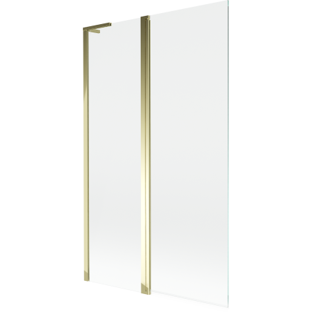 Mexen Mist L bath screen 2-wing 110 x 150 cm, transparent, gold - 8A9L-110-011-50-00