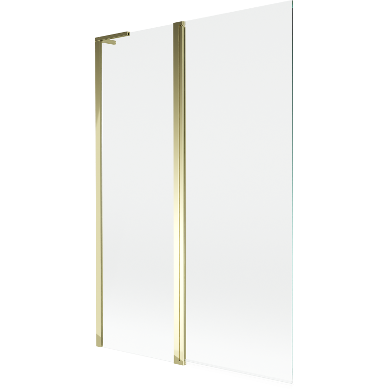 Mexen Mist L duschskärm 2-delad 120 x 150 cm, transparent, guld - 8A9L-120-011-50-00