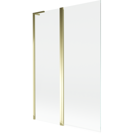 Mexen Mist L Badewannen-Faltwand 2-teilig 120 x 150 cm, transparent, gold - 8A9L-120-011-50-00