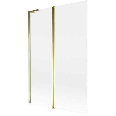 Mexen Mist L duschskärm 2-delad 120 x 150 cm, transparent, guld - 8A9L-120-011-50-00