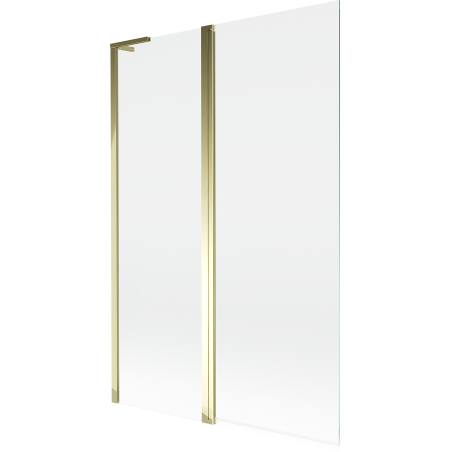 Mexen Mist L paroi de baignoire à 2 volets 120 x 150 cm, transparent, doré - 8A9L-120-011-50-00