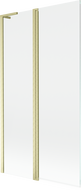 Mexen Mist L 2-panel bath screen 100 x 150 cm, transparent, brushed gold - 8A9L-100-011-55-00