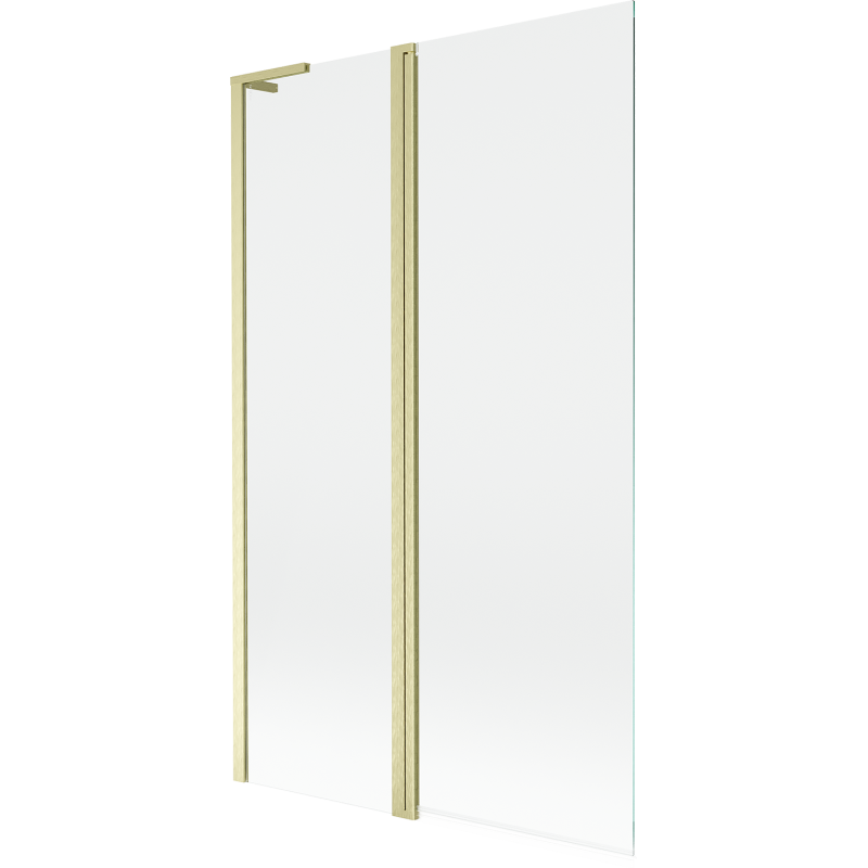 Mexen Mist L duschvägg 2-delad 110 x 150 cm, transparent, borstad guld - 8A9L-110-011-55-00