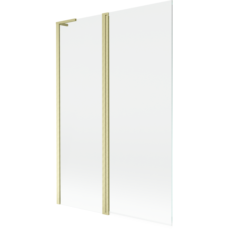 Mexen Mist L kaksisiipinen suihkuseinä 120 x 150 cm, läpinäkyvä, harjattu kulta - 8A9L-120-011-55-00