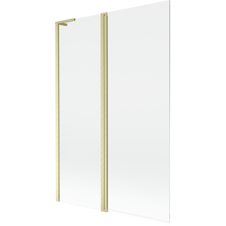 Mexen Mist L 2-Wing Bath Screen 120 x 150 cm, Transparent, Brushed Gold - 8A9L-120-011-55-00