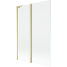 Mexen Mist L 2-Wing Bath Screen 120 x 150 cm, Transparent, Brushed Gold - 8A9L-120-011-55-00