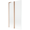 Mexen Mist L 2-wing bath screen 100 x 150 cm, transparent, brushed copper - 8A9L-100-011-65-00