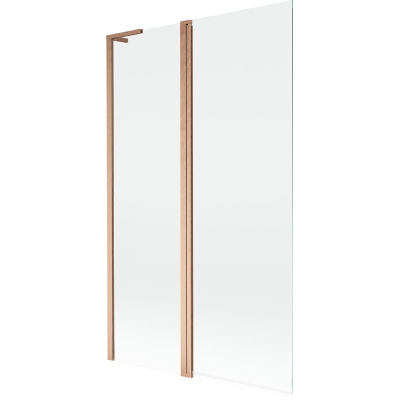 Mexen Mist L vannitoa vahesein, 2-osaline, 110 x 150 cm, läbipaistev, harjatud vask - 8A9L-110-011-65-00