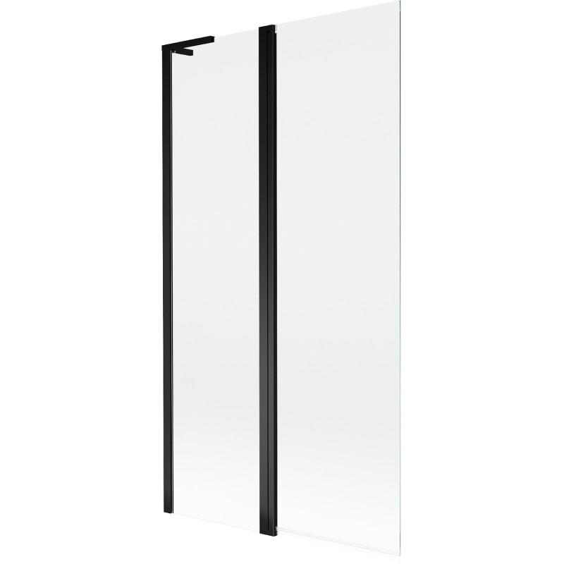 Mexen Mist L vannisein 2-osaline 100 x 150 cm, läbipaistev, must - 8A9L-100-011-70-00