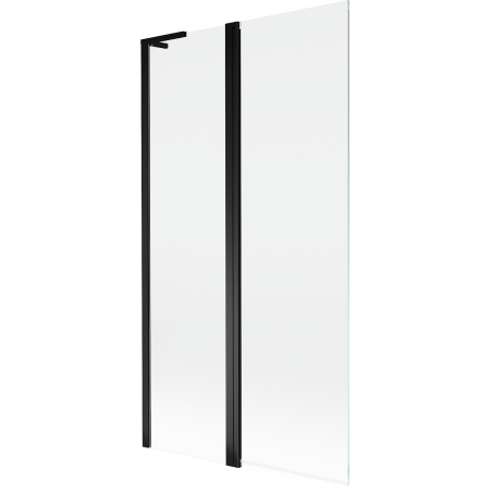 Mexen Mist L badwandscherm 2-delig 100 x 150 cm, transparant, zwart - 8A9L-100-011-70-00