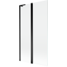 Mexen Mist L Badewannenfaltwand 2-flügelig 100 x 150 cm, transparent, schwarz - 8A9L-100-011-70-00