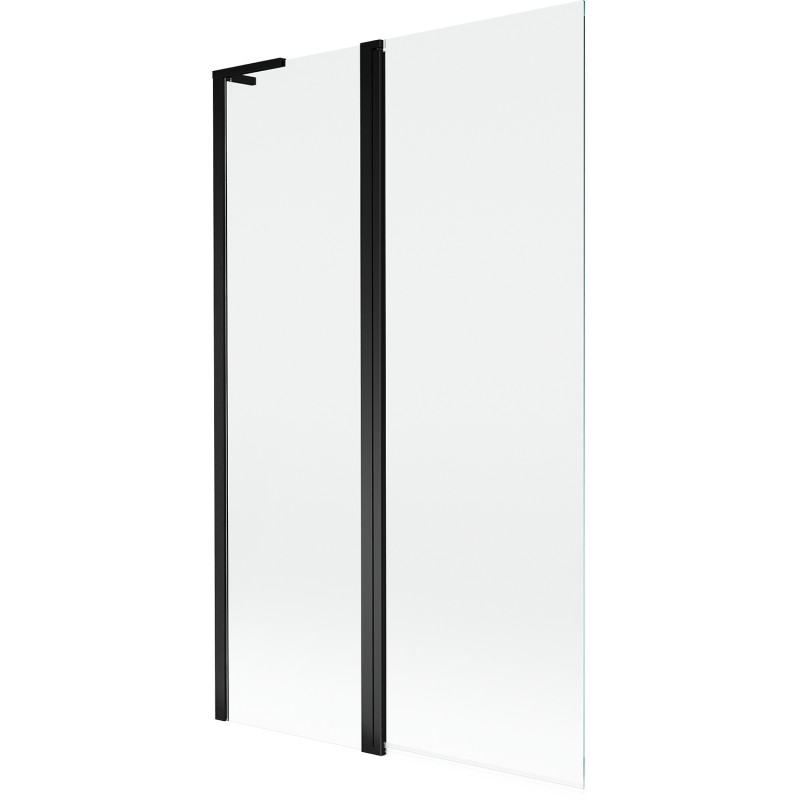 Mexen Mist L 2-krilni paravan za tuš 110 x 150 cm, proziran, crni - 8A9L-110-011-70-00
