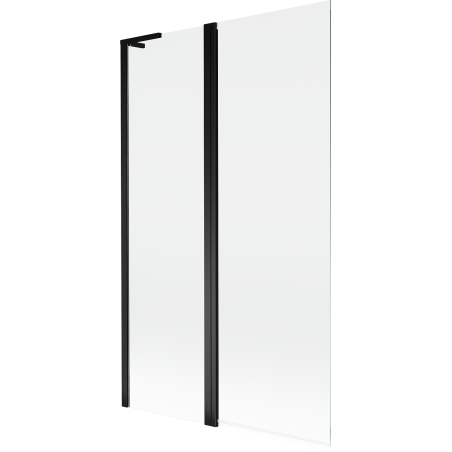 Mexen Mist L mampara de baño de 2 paneles 110 x 150 cm, transparente, negro - 8A9L-110-011-70-00