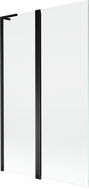 Mexen Mist L parede de chuveiro de 2 partes, 110 x 150 cm, transparente, preto - 8A9L-110-011-70-00