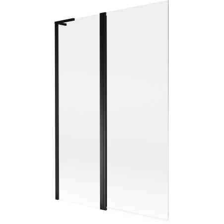 Mexen Mist L paroi de baignoire 2 volets 120 x 150 cm, transparent, noir - 8A9L-120-011-70-00