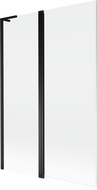 Mexen Mist L 2-krilni tuš zaslon 110 x 150 cm, prozoren, črn - 8A9L-120-011-70-00