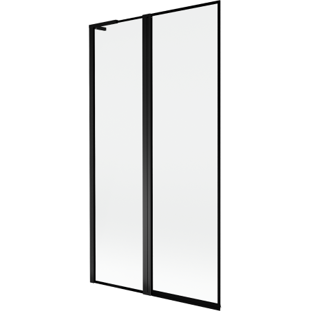 Mexen Mist L vanniseinapaneel 2-osaline vasak 100 x 150 cm, must raam, must - 8A9L-100-011-70-70-L