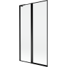 Mexen Mist L paravento per vasca da bagno a 2 ante sinistro 100 x 150 cm, cornice nera, nero - 8A9L-100-011-70-70-L