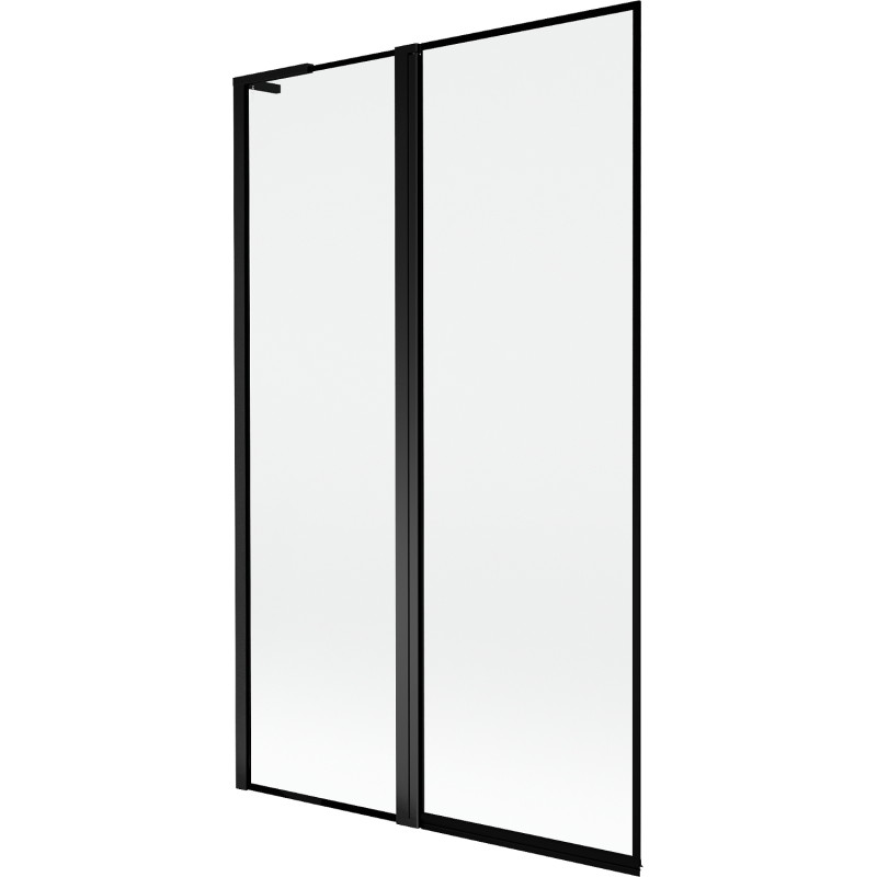 Mexen Mist L 2-panel left-hand bath screen 110 x 150 cm, black frame, black - 8A9L-110-011-70-70-L