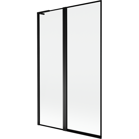 Mexen Mist L biombo de bañera de 2 hojas izquierdo 110 x 150 cm, marco negro, negro - 8A9L-110-011-70-70-L
