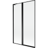 Mexen Mist L badwand 2-vleugelig links 110 x 150 cm, zwart frame, zwart - 8A9L-110-011-70-70-L