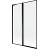 Mexen Mist L Duschabtrennung 2-flügelige links 120 x 150 cm, schwarzer Rahmen, schwarz - 8A9L-120-011-70-70-L