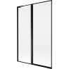 Mexen Mist L paravan za kadu 2-krilni lijevi 120 x 150 cm, crni okvir, crni - 8A9L-120-011-70-70-L