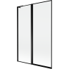 Mexen Mist L paroi de baignoire 2 volets gauche 120 x 150 cm, cadre noir, noir - 8A9L-120-011-70-70-L