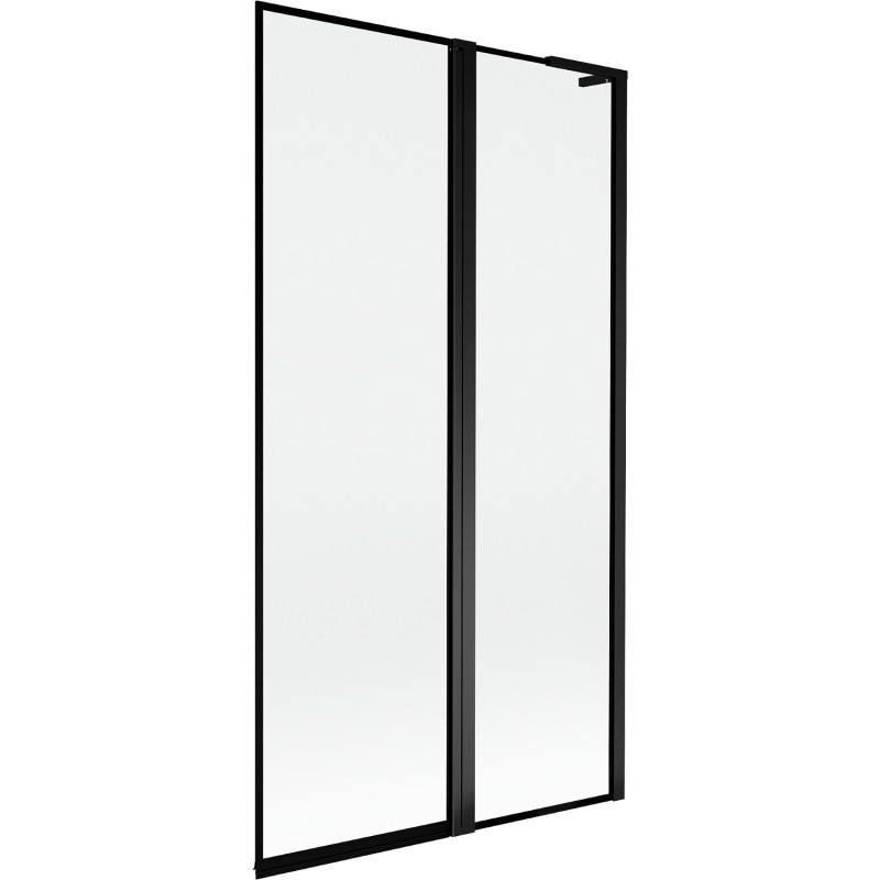 Mexen Mist L vannitoa vahesein 2-osaline parempoolne 100 x 150 cm, must raam, must - 8A9L-100-011-70-70-P