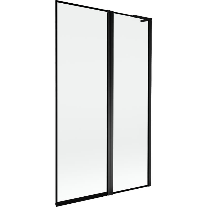 Mexen Mist L dvodijelna paravan za kadu desna 110 x 150 cm, crni okvir, crna - 8A9L-110-011-70-70-P