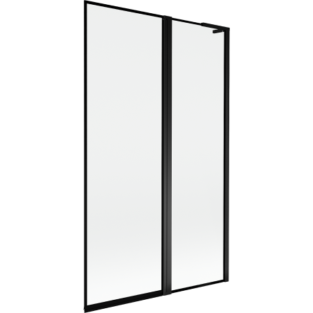 Mexen Mist L dvodijelna paravan za kadu desna 110 x 150 cm, crni okvir, crna - 8A9L-110-011-70-70-P